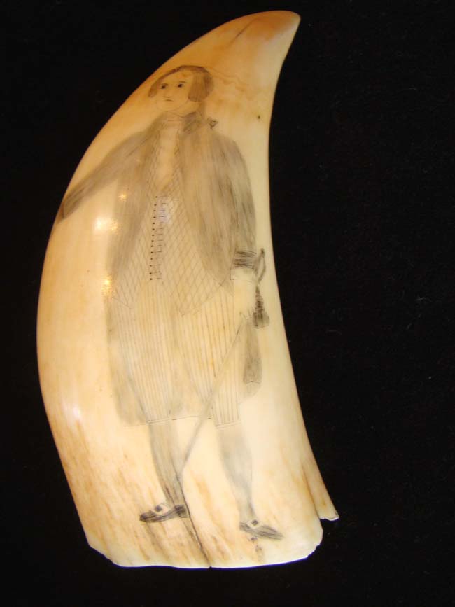 A beautiful pair of 19th century scrimshawed whale's teeth — image 5